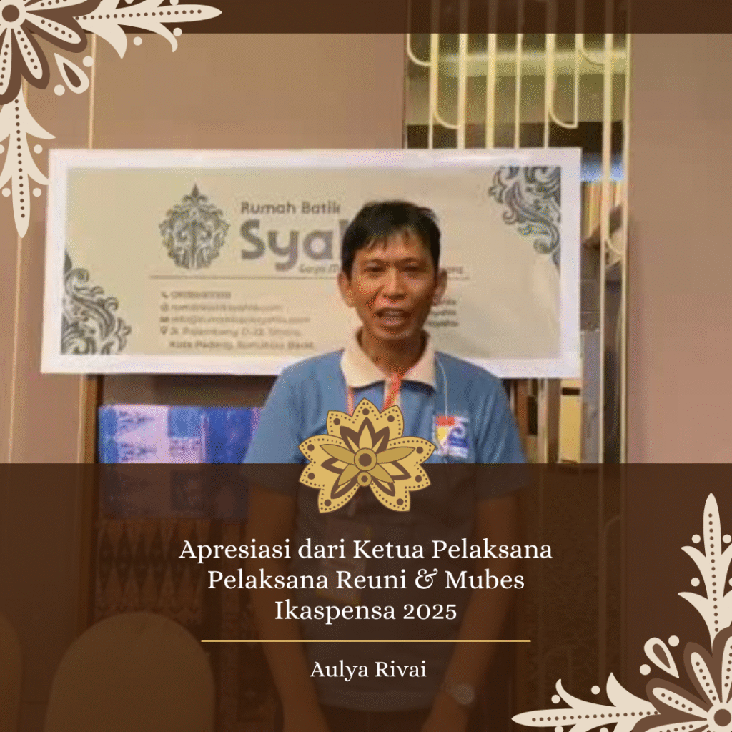 Kehadiran Rumah Batik Syahla menambah nilai budaya dalam reuni ini dan mempererat hubungan antara alumni dan pelaku usaha lokal.”
— Testimoni Kain Batik Rumah batik Syahla dari Aulya Rivai, Ketua Pelaksana Reuni & Mubes Ikaspensa 2025.